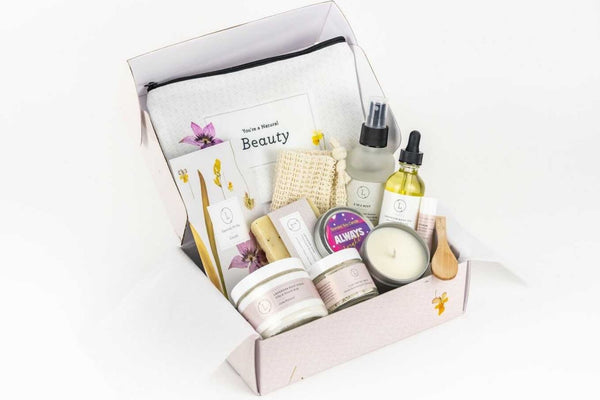 Natural lavender skin care spa gift box