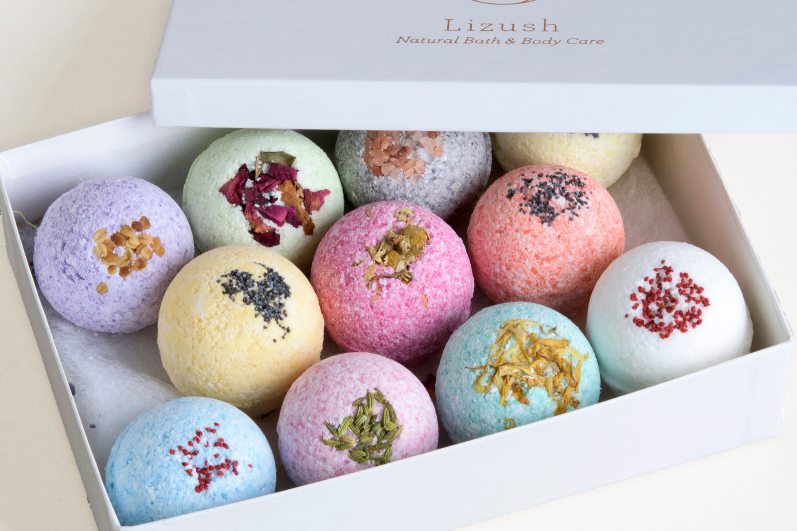11 Bath Bombs Gift Box + one Free Bomb to make 12 !! – Lizush