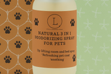 Natural pet freshening spray for dogs and cats – Lizush 3-in-1 pet care