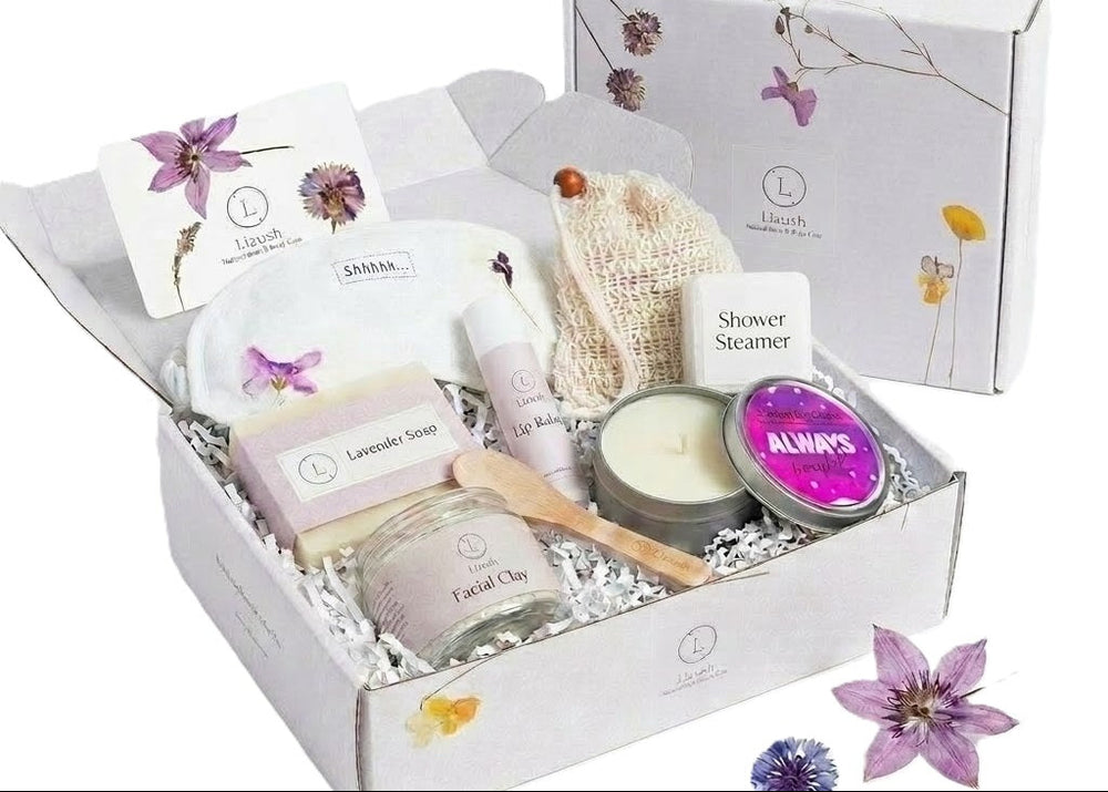 Distris Skincare Bath 5箱セット All Natural Lavender Bath & Body Set | Appreciation Gift Box | Lizush