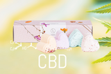 CBD -  5 Hearts Shaped Shower Steamers with CBD - in a Gift Box - Can be personalized. (THC free)