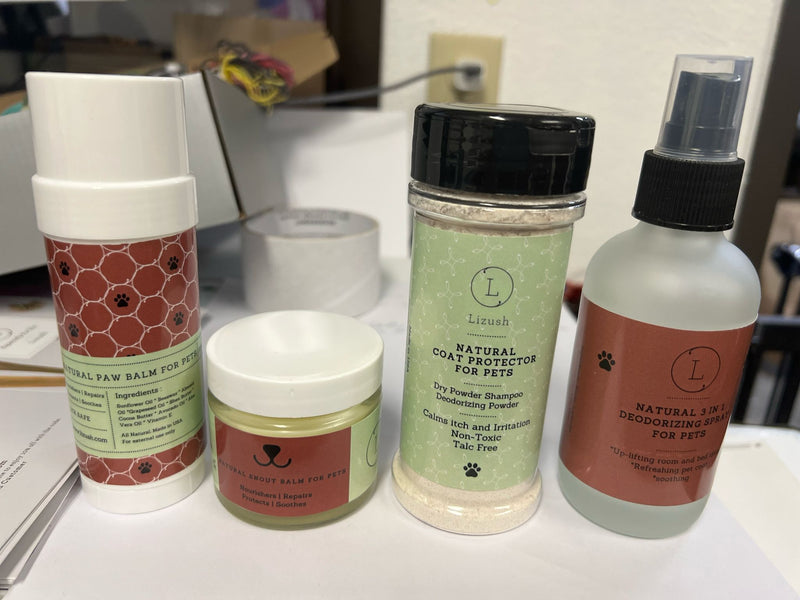 Pet Pampering Gift Box -All-Natural Pet Wellness Kit – Soothing Balms & Herbal Coat Powder