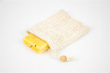 Natural luffa soap saver included in Lizush self-care gift box