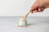 Eucalyptus natural foot salt scrub for a relaxing home spa routine