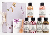 Bath salts set of 6 glass bottels for full relaxation