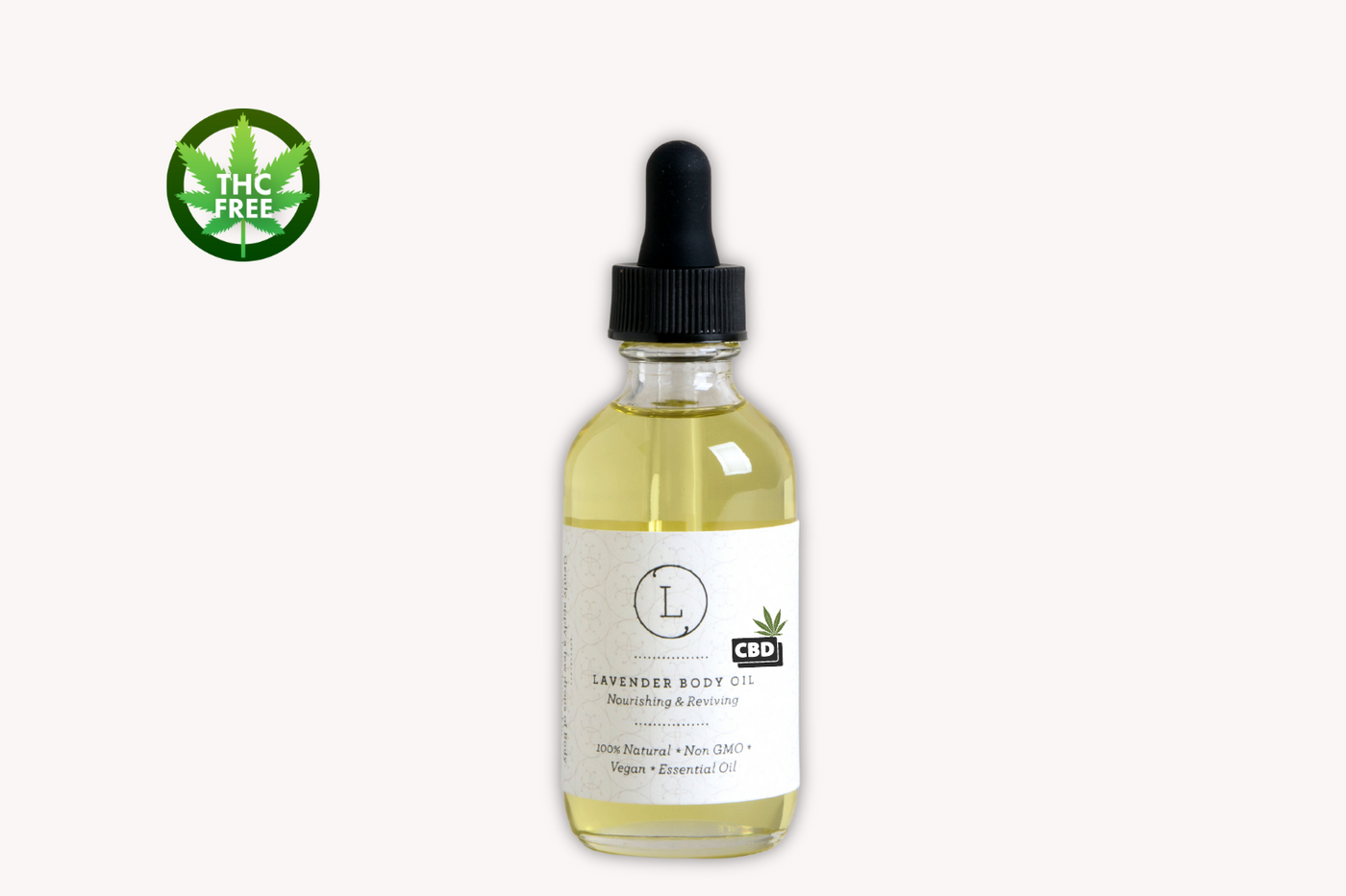 CBD Lavender Body Oil with CBD, Natural Moisturizing Body Oil (THC