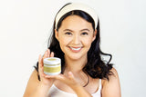 Grapefruit body salt scrub in jar – natural exfoliating body scrub