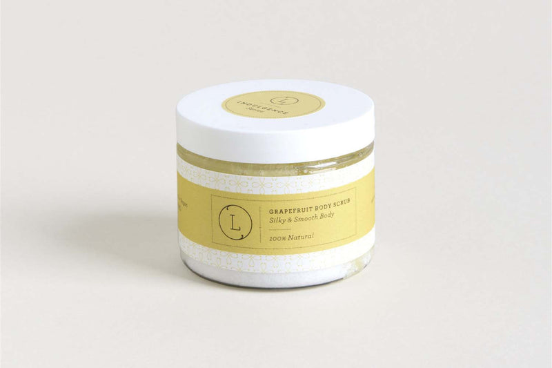 Natural Grapefruit body scrub, lizush, silky and smooth body scrub