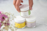 Natural bath and body skincare products in a luxury spa gift set