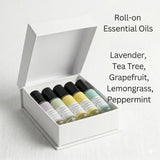 Essential Oils Roll-On with Crystals - set of 5