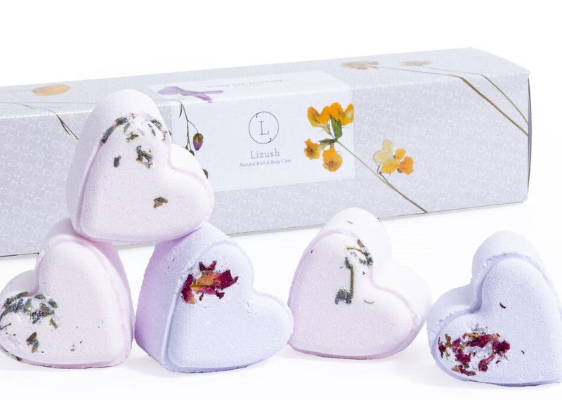 Heart Shaped Shower Steamers Gift Box, Set of 5 Shower Steamers Package