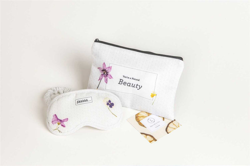 Cosmetic bag and cotton eye mask - traveling cosmetic bag - lizush