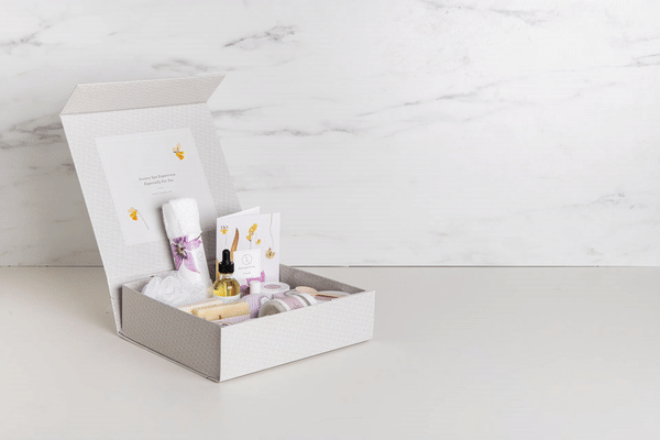 Luxury spa gift box, Natural skincare gift box, Spa at home gift box, bridal shower gift box