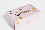 New mom gift box with natural products with Personalized name of the lid - Lizush