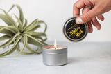 Tin Soy Candle - Scented with Bergamot and Lavender Essential oils