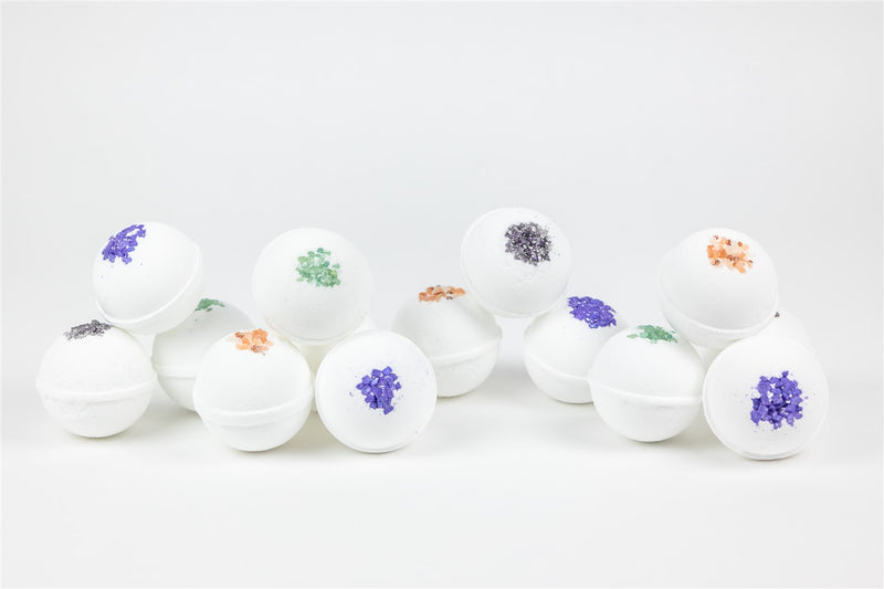 Bath Bombs gift basket, Set of 14 Big 100% Natural Bubble Relaxing Bath Bombs Handmade by Lizush